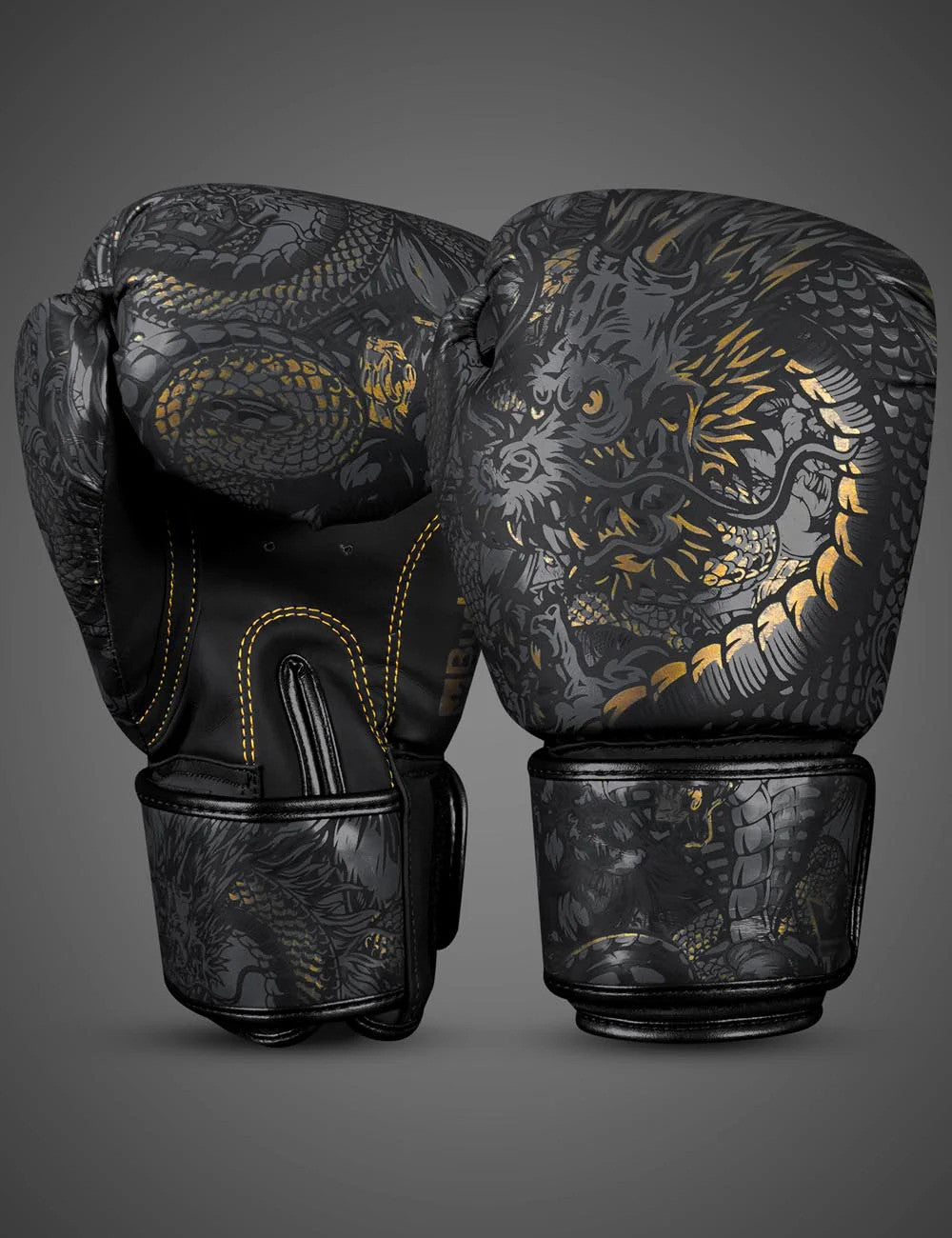 Guantes de boxeo Buddha dragon negro 5