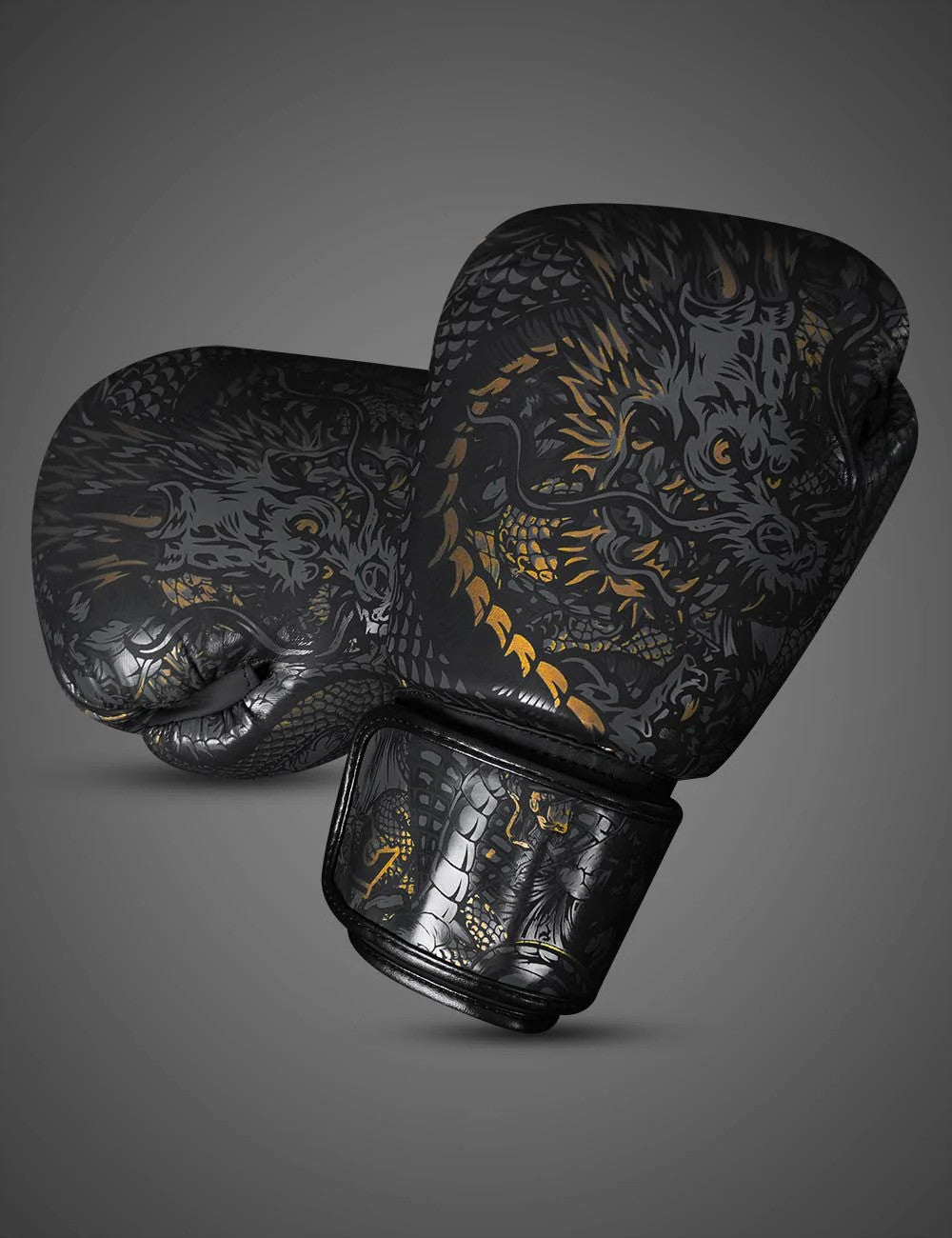 Guantes de boxeo Buddha dragon negro 6