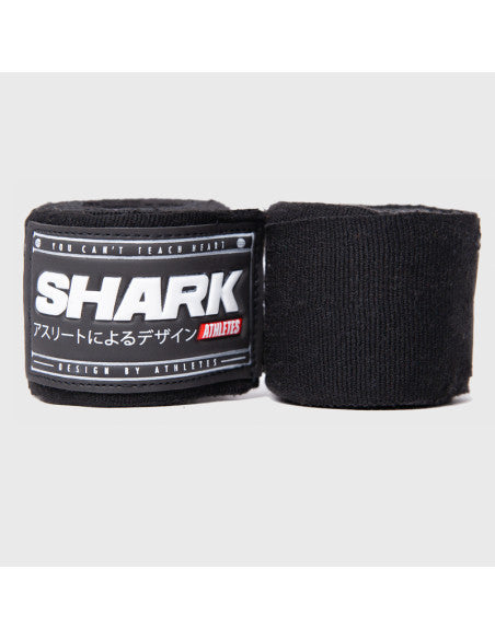Vendas boxeo semi-elásticas Shark negras 5 m