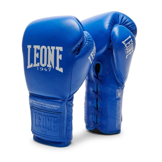 Guantes boxeo Leone 1947 GN111 The Greatest azules cuerdas