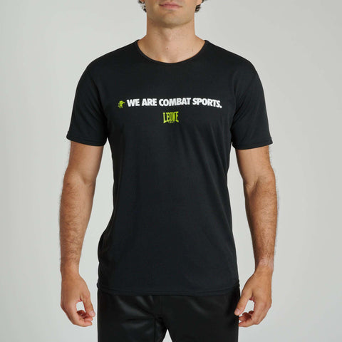 Camiseta manga corta Leone 1947 WACS ABX126 negra