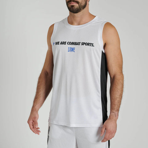 Camiseta tirantes Leone 1947 WACS ABX124 blanca