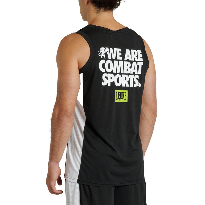Camiseta tirantes Leone 1947 logo wacs negra 1