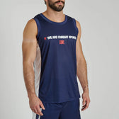 Camiseta tirantes Leone 1947 WACS ABX124 azul marino