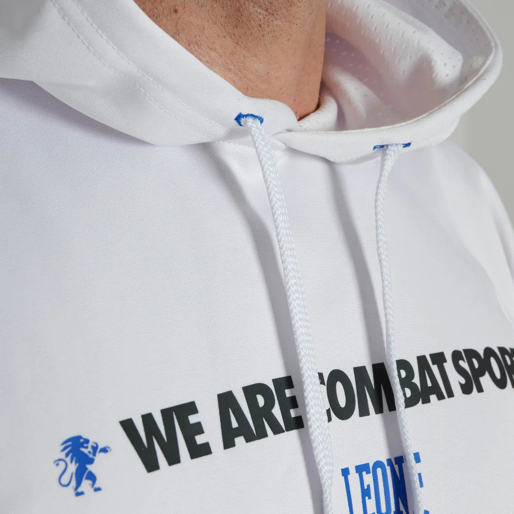 Sudadera con capucha Leone 1947 logo wacs blanca 2