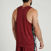 Camiseta tirantes Leone 1947 Iconic ABX401 burdeos