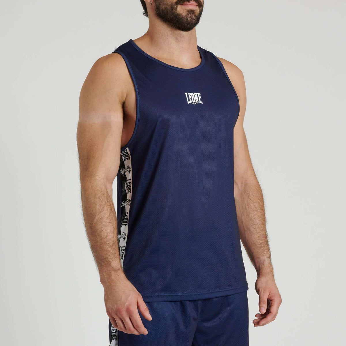 Camiseta tirantes Leone 1947 Iconic ABX401 azul marino