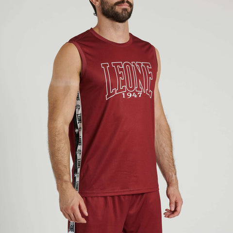 Camiseta sin mangas Leone 1947 Iconic ABX402 burdeos