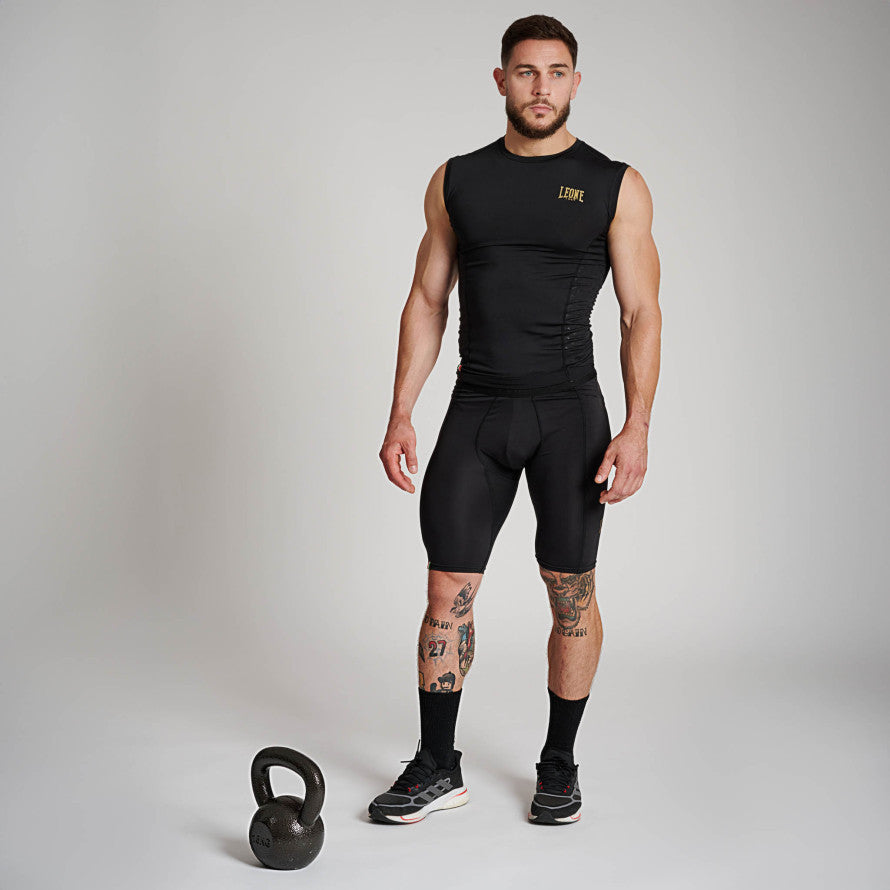 Camiseta de compresion Leone 1947 ABX704 negra 4