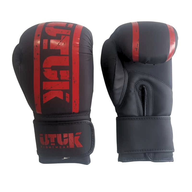 Guantes boxeo Utuk top negro rojo