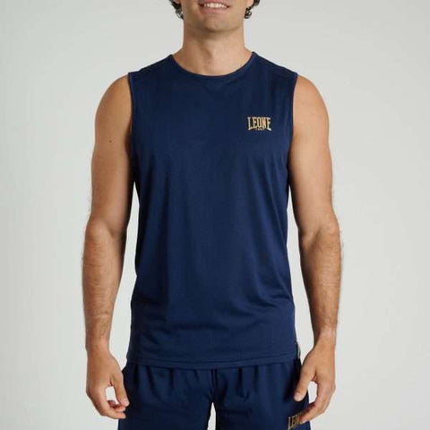 Camiseta sin mangas Leone 1947 DNA ABX709 azul marino