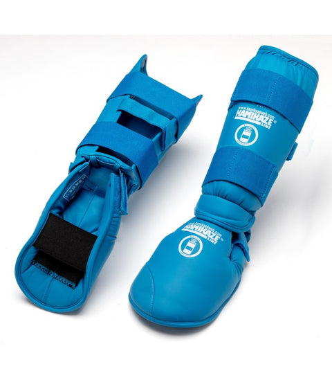Espinilleras karate Kamikaze azul homologada
