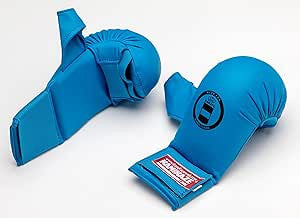 Guantillas karate Kamikaze azules con pulgar