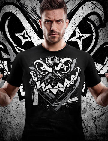 Camiseta creepy Buddha negra 1