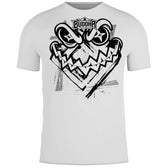 Camiseta algodón creepy Buddha blanca