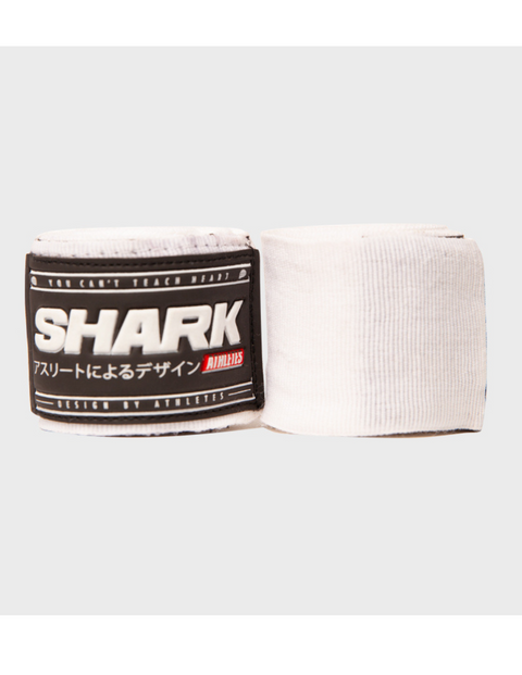 Vendas de boxeo semi elásticas Shark 5 m blancas