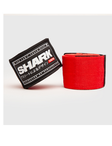 Vendas de boxeo semi elásticas Shark rojas 5 metros