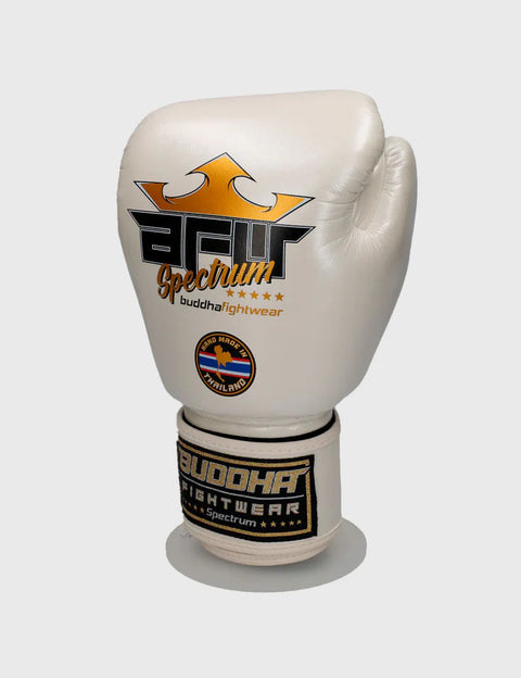 Guantes de boxeo Buddha spectrum metallic blanco