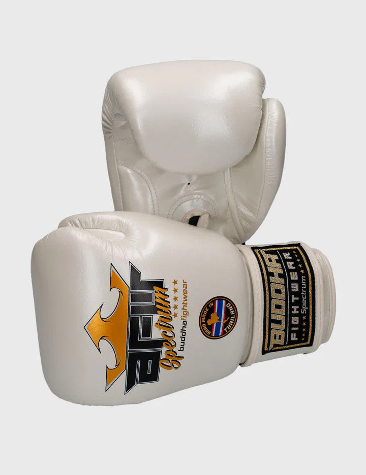 Guantes de boxeo Buddha spectrum metallic blanco