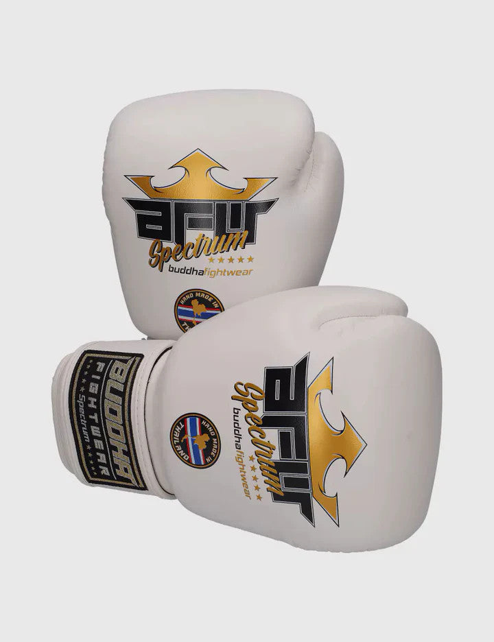 Guantes de boxeo Buddha spectrum thailand blanco