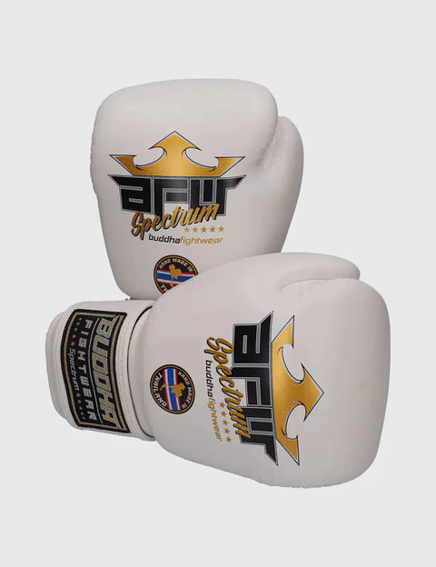 Guantes de boxeo Buddha spectrum thailand blanco