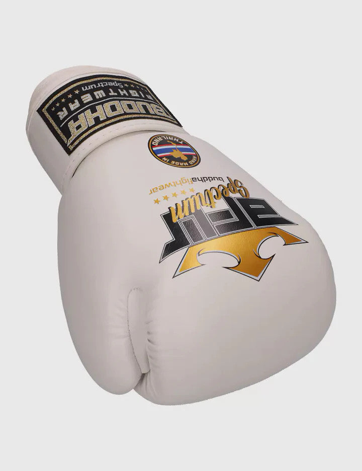 Guantes de boxeo Buddha spectrum thailand blanco 1