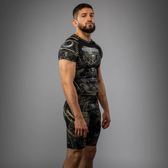 Rashguard MMA Venum invader negro beige