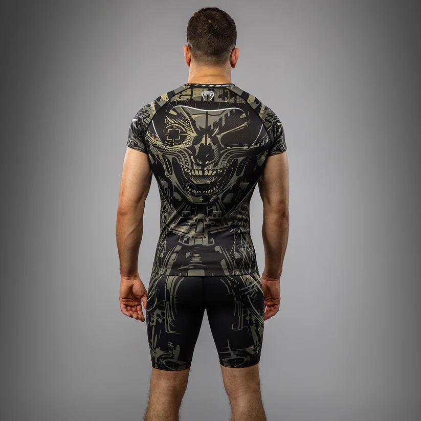 Rashguard MMA Venum invader negro beige 2