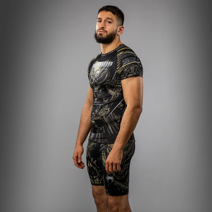 Rashguard MMA Venum invader negro beige 3