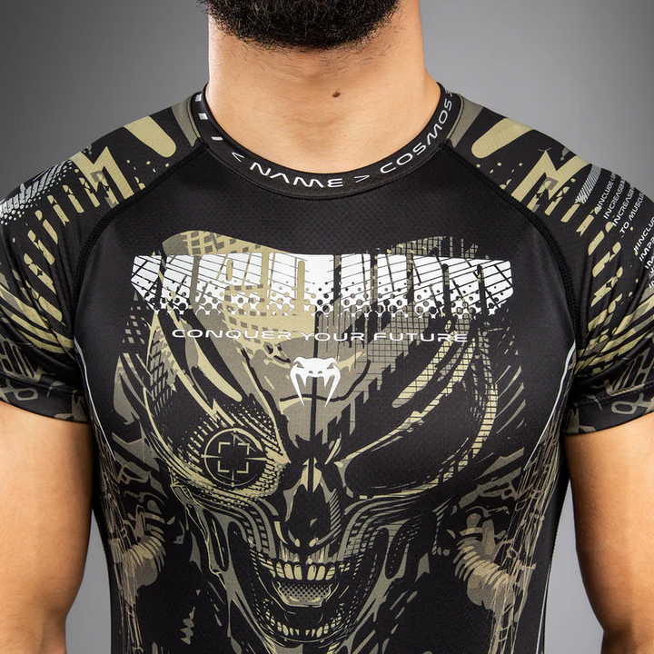 Rashguard MMA Venum invader negro beige 5