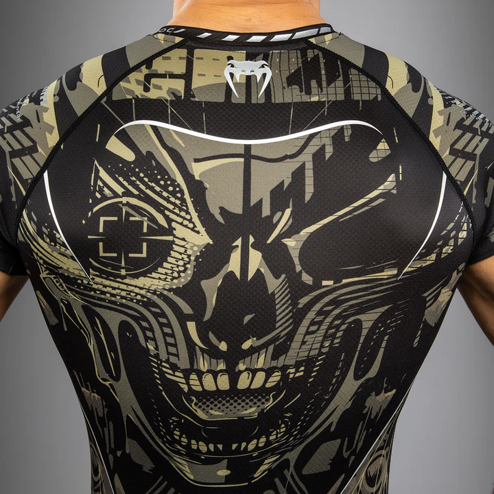 Rashguard MMA Venum invader negro beige 6