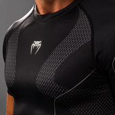 Rashguard BJJ Venum nexus negro plata