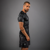 Rashguard BJJ Venum nexus negro plata