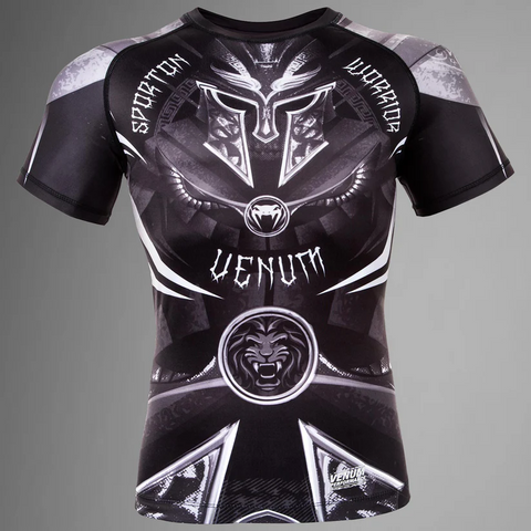 Rashguard grappling Venum gladiator 3.0 negro blanco