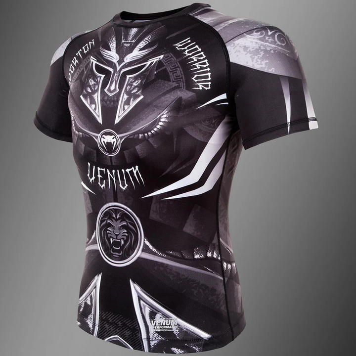 Rashguard grappling Venum gladiator 3.0 negro blanco 1