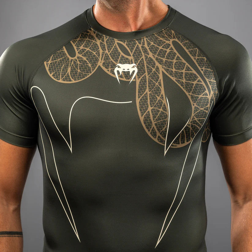 Venum Rashguard Serpenti Short Sleeve khaki bronce 3