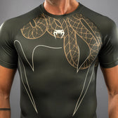 Rashguard Venum Serpenti manga corta khaki bronce