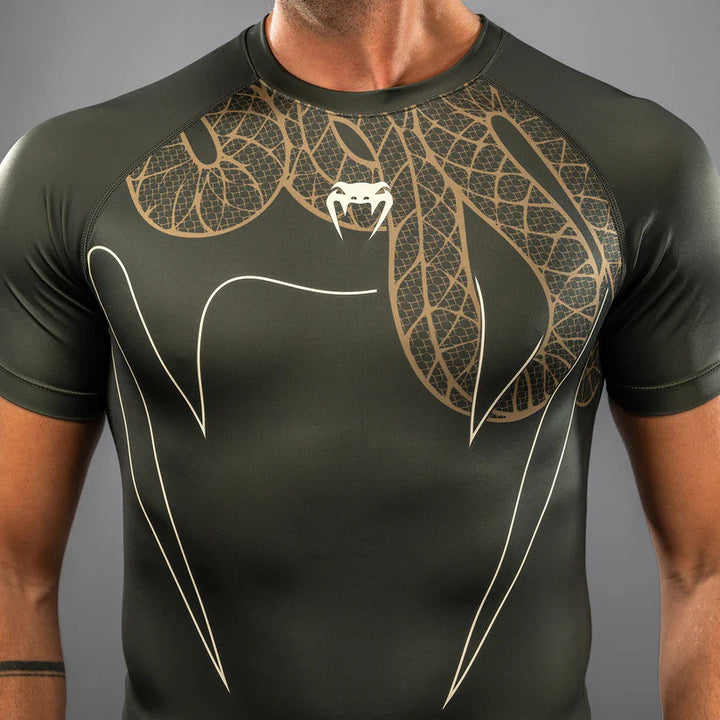 Venum Rashguard Serpenti Short Sleeve khaki bronce 3