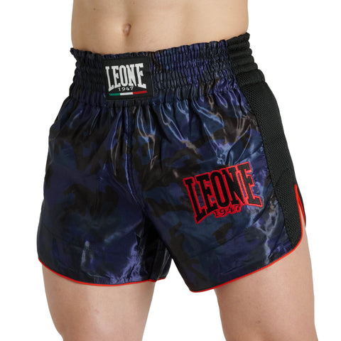 Pantalones cortos kick & thai Leone 1947 camo fight azul