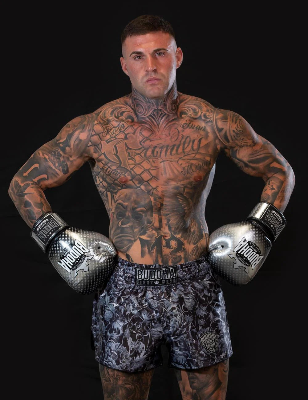 Pantalón muay thai Buddha colorstrike dark garden 4