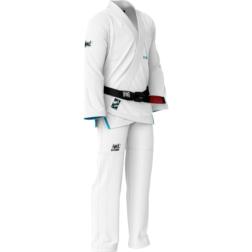 Kimono infantil BJJ NKL zero custom blanco 1