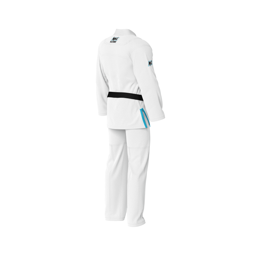 Kimono infantil BJJ NKL zero custom blanco 3