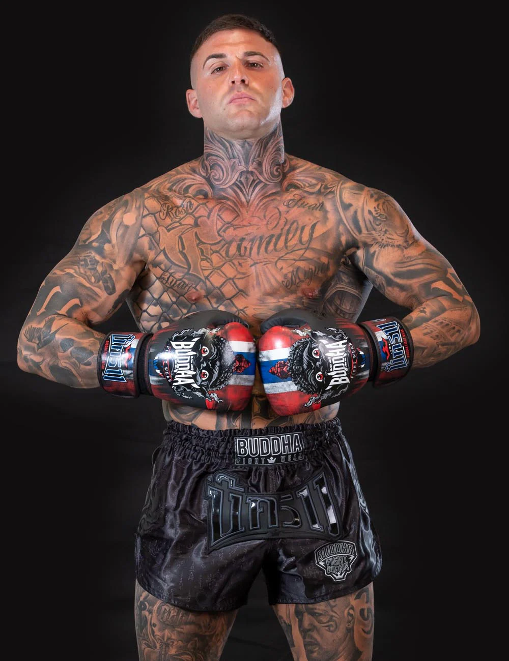 Pantalón muay thai kanok black 5