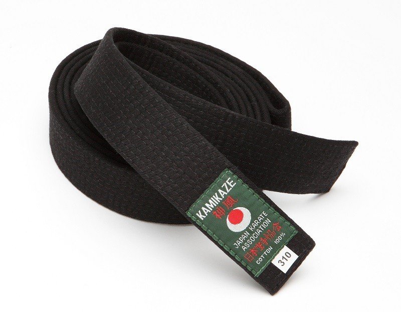 Cinturón Karate Negro Kamikaze