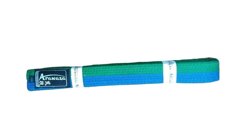 Cinturón karate Arawaza verde azul