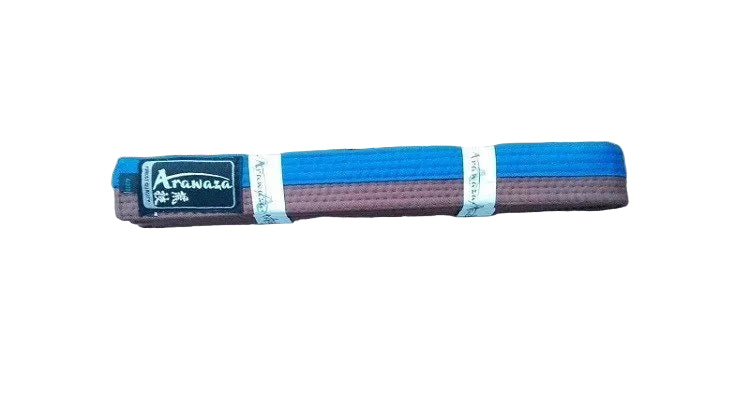 Cinturón karate Arawaza azul marrón