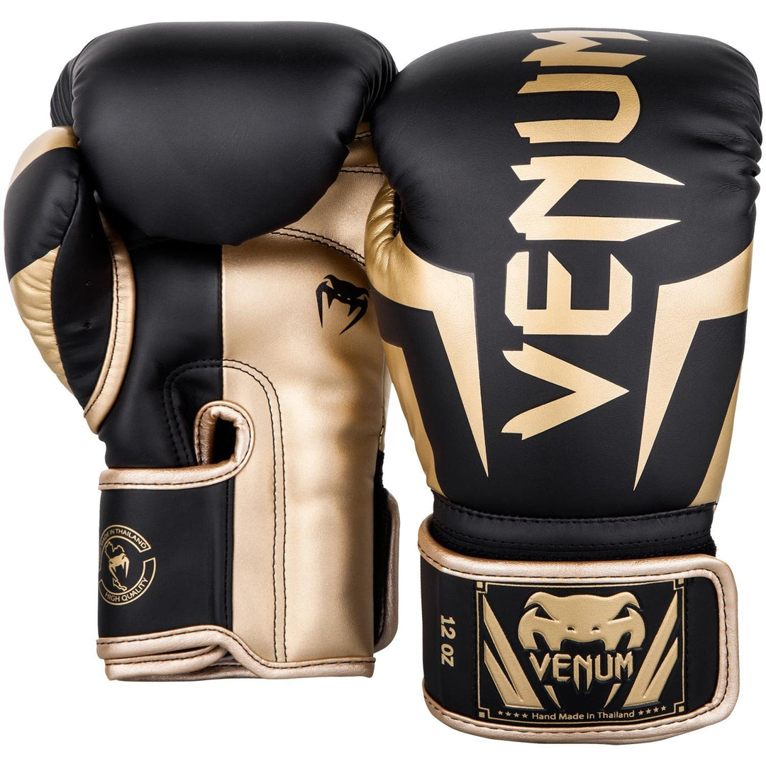 Guantes de boxeo Venum Elite black gold 1