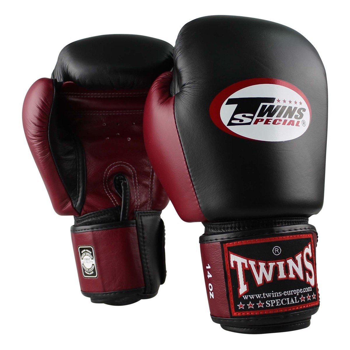 Guantes boxeo Twins BGVL3 black red wine