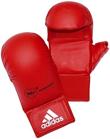 Guantillas karate Adidas roja con pulgar