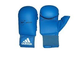 Guantillas karate Adidas azul con pulgar